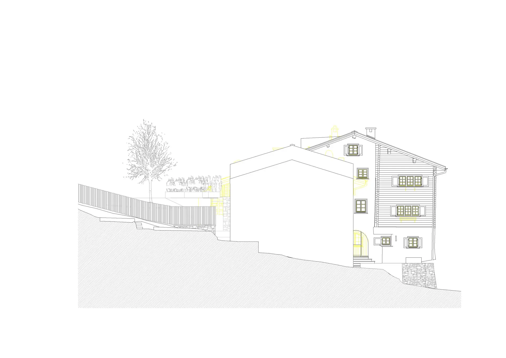 47_Sanierung und Umbau Wohnhaus Canossa mit Stall_Via principala Laax_Ansicht Süd